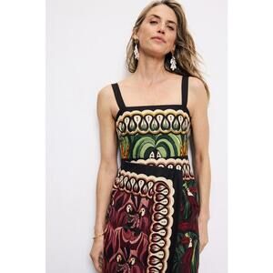 FARM Rio Multicolored Coconut Tree Flow Scarf Dress Size XL Minor Discoloration